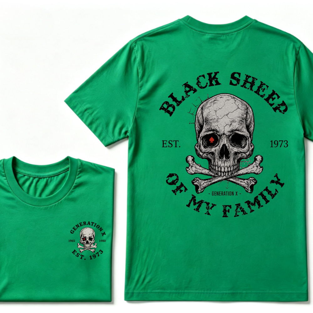 Custom EST.Year Customize GenX Black Sheep Of My Family T-Shirt