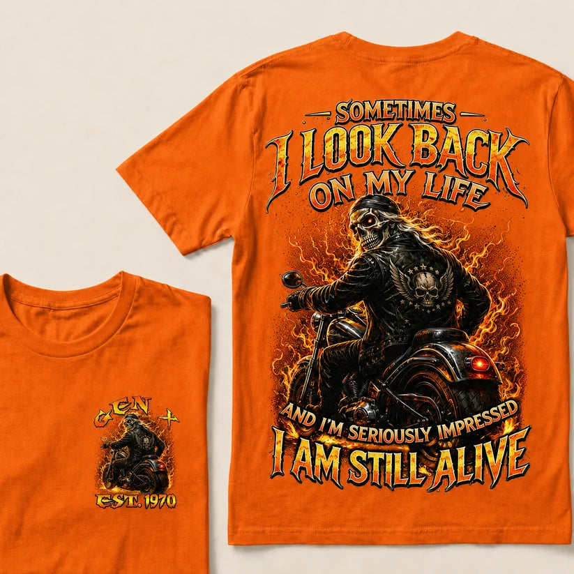 Sometimes I Look Back On My Life Custom Year T-shirt