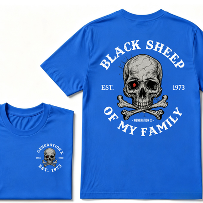 Custom EST.Year Customize GenX Black Sheep Of My Family T-Shirt