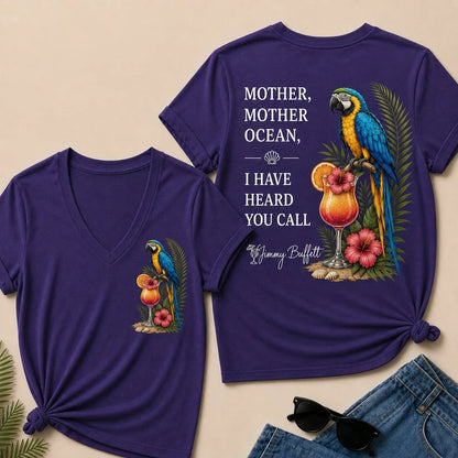 Mother,Mother Ocean,I have Heard You Call V-Neck T-Shirt