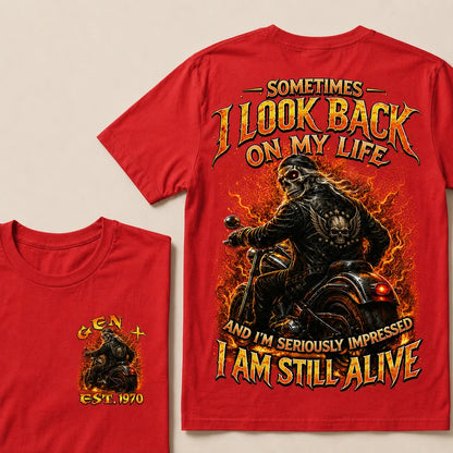 Sometimes I Look Back On My Life Custom Year T-shirt
