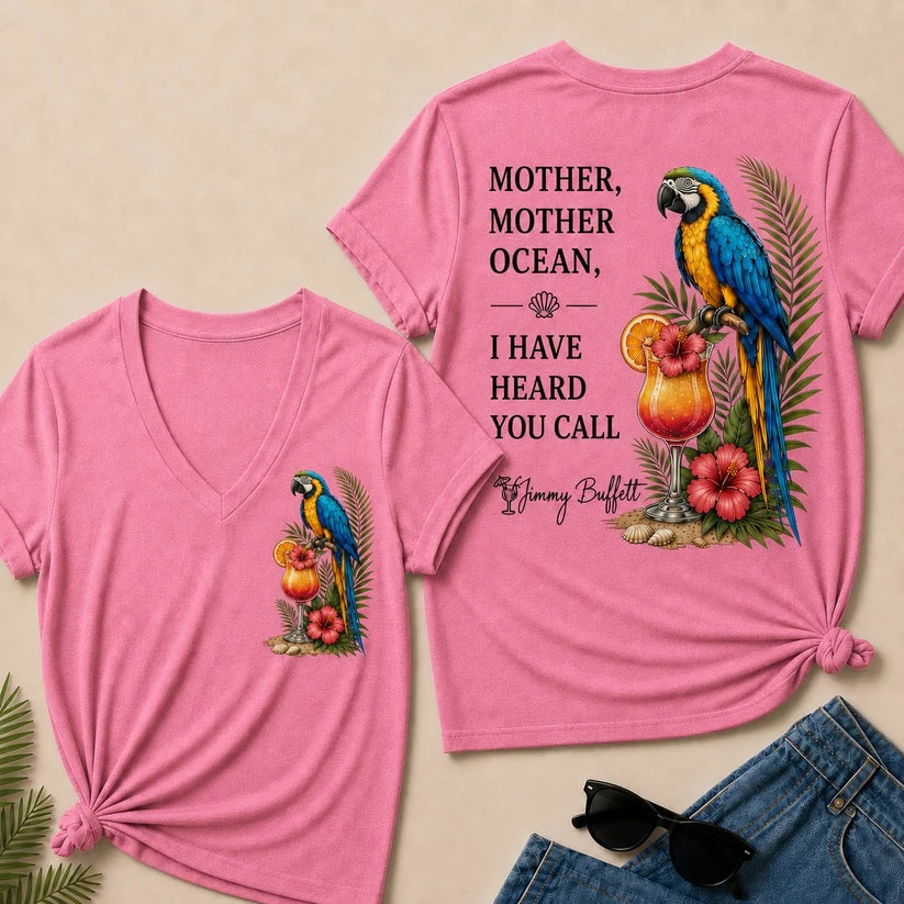 Mother,Mother Ocean,I have Heard You Call V-Neck T-Shirt