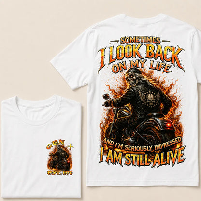 Sometimes I Look Back On My Life Custom Year T-shirt