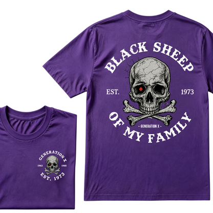 Custom EST.Year Customize GenX Black Sheep Of My Family T-Shirt