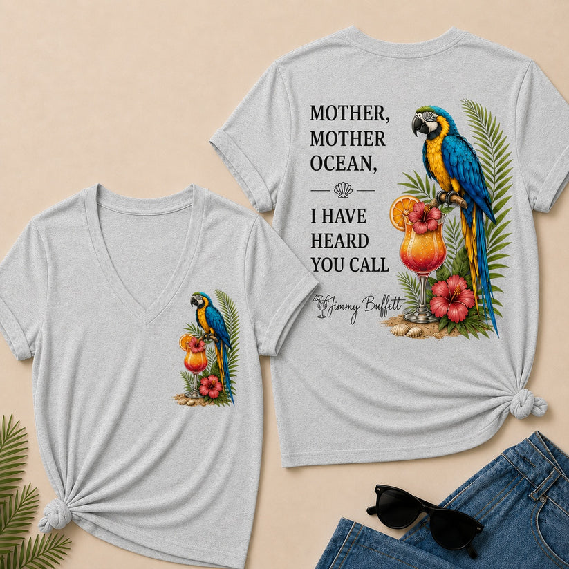 Mother,Mother Ocean,I have Heard You Call V-Neck T-Shirt
