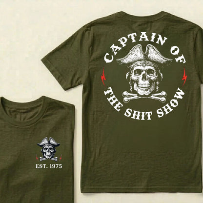 Custom Year Captain of the Shit Show Print T-Shirt