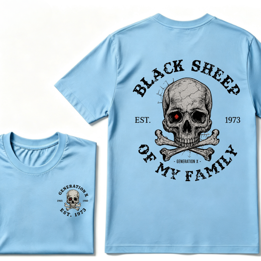 Custom EST.Year Customize GenX Black Sheep Of My Family T-Shirt