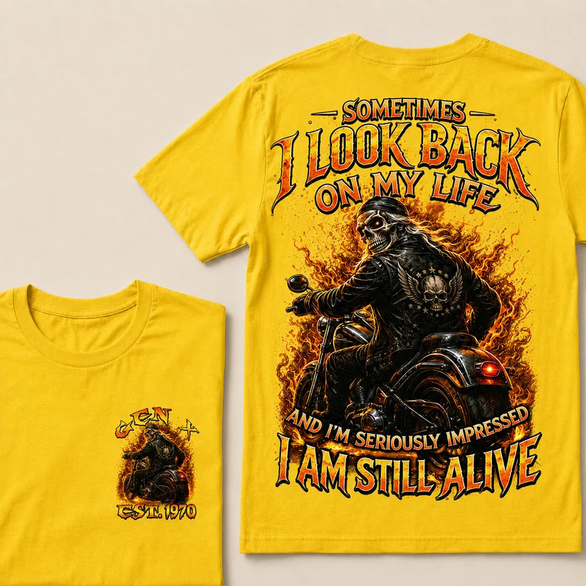 Sometimes I Look Back On My Life Custom Year T-shirt