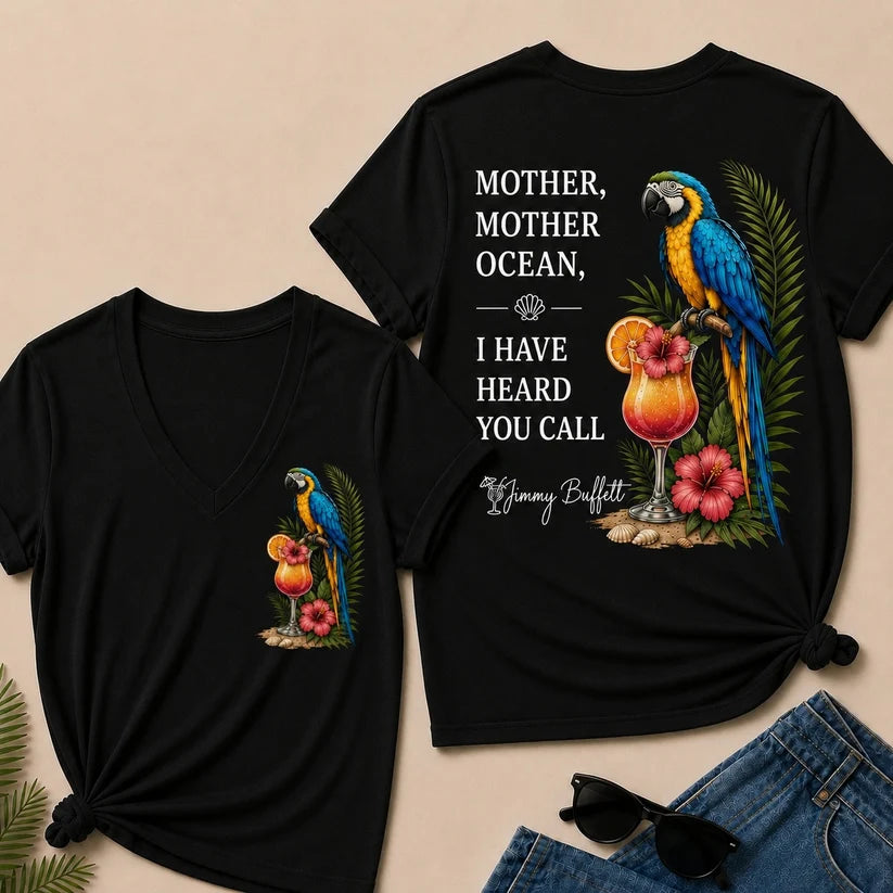 Mother,Mother Ocean,I have Heard You Call V-Neck T-Shirt