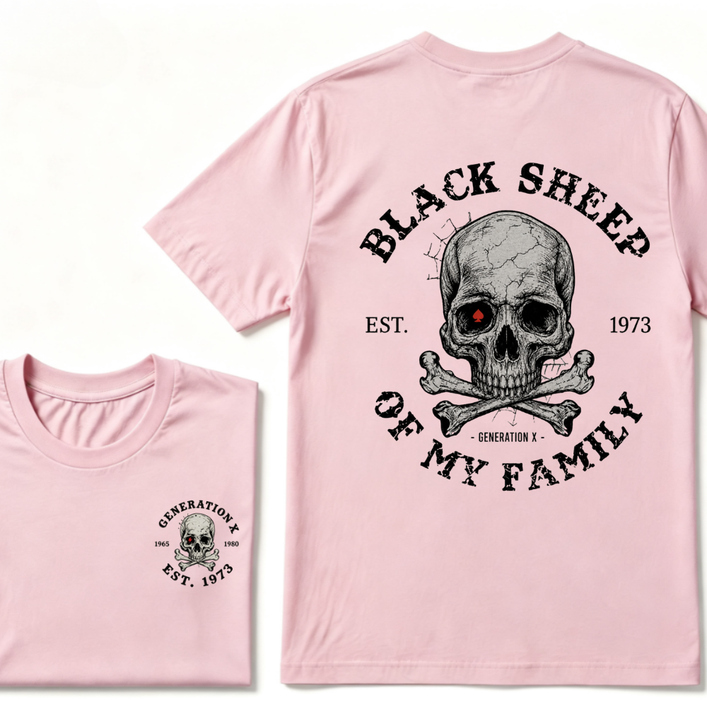 Custom EST.Year Customize GenX Black Sheep Of My Family T-Shirt