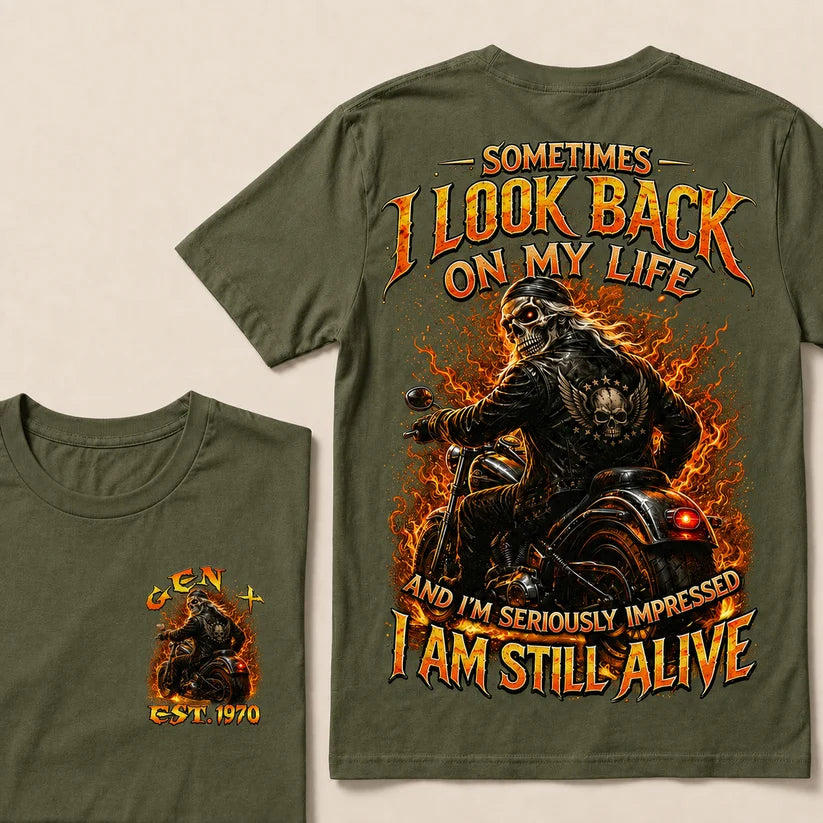 Sometimes I Look Back On My Life Custom Year T-shirt